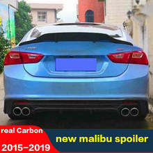 For Real Carbon Fiber Spoiler Malibu 2015-19 New Chevrolet Malibu XL Car Trunk Rear Lip Spoiler Color Tail Fin Wing R Modelling 2024 - buy cheap