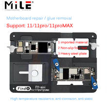 Dispositivo de fixação da placa mãe do telefone móvel de milha, adequado para plataforma de reparo de remoção de chip prom11/11pro max, com boa estabilidade 2024 - compre barato