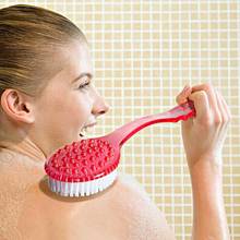 Escova de banho para chuveiro de 36cm, escova para massagem da pele, esfoliação dos pés e costas, ideal para o banheiro 2024 - compre barato