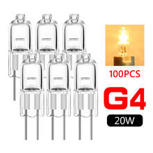 TSLEEN 100 Pcs Ultra Bright G4 Halogen Warm White 12V 20W Lamp Light Blubs JC Type indoor lighting halogen lamps 12V light bulbs 2024 - buy cheap