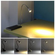 USB Power Clip Holder LED Book Light Flexible LED Desk Lamp Reading Book Lamp Switch On/Off Table Lamp for Bedroom Study Room 2024 - buy cheap