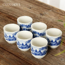 CHANSHOVA-taza de té de porcelana esmaltada de estilo chino tradicional, tazas de té de cerámica China, 6 piezas, 30 40 50 90ml 2024 - compra barato
