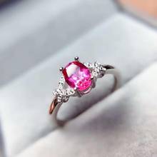 Natural And Real Pink Topaz Ring Wedding Engagement Topaz Ring Fine Jewelry Wholesale 925 sliver Ring 2024 - buy cheap