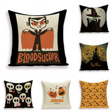 Halloween Pillow Cover Decorative Pillow Cases Pillowcase Haunted House Pumpkin Cushion Cover Decorative Cushion Covers 2024 - buy cheap