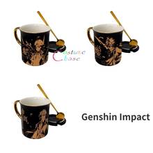 Игра Genshin воздействия Чжунли крепление для спортивной камеры Xiao тарталья Керамика чашку Кофе стакана воды ложка машина по изготовлению крышек вечеринка на Хэллоуин 2024 - купить недорого
