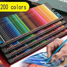 Conjunto de lápis de cor solúvel em água-48/72/120/150/200, para estudantes, desenho artístico, óleo e presente à prova de choque 2024 - compre barato