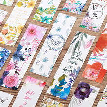 30 pcs/set Beautiful Flowers Bookmarks Message Cards Book Notes Paper Page Holder for Books School Office Supplies Stationery 2024 - купить недорого