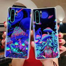 Cogumelo estranho psychedelic silicone chamada caso de telefone para huawei y5 y6 y7 y9 honra 10 lite 9 8a pro 8s 8x p inteligente z 2019 9x 10i 20 2024 - compre barato