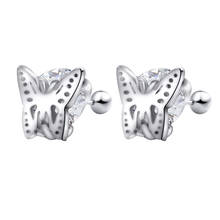 Animal Earrings 925 Sterling Silver Earrings Simple Butterfly Stud Earrings For Women Fine Jewelry Fashion Gift in Wedding 2024 - buy cheap