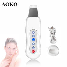 AOKO Ultrasonic Skin Scrubber Deep Face Cleaning Machine Remove Blackhead Acne Reduce Wrinkles Spots Face Lifting Facial Massage 2024 - buy cheap
