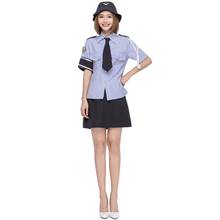 Синие женские Хэллоуин японский милицейские формы костюм женский косплей женщина-полицейский Purim парад ночной клуб бар ролевая игра вечерние платья 2024 - купить недорого