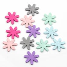 20pcs Natural Wooden Flower Pattern Chipboard Scrapbooking Art Collection Craft For Handmade Home Decoration 26mm 2024 - buy cheap