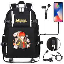 Anime Game Mystic Messenger Backpack Unisex Travel Shoulder Laptop Bags Cosplay Kids Teens USB Shoulder School Bags Bookbag 2024 - buy cheap