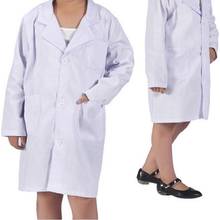 Crianças crianças doutor fingir jogar cosplay enfermeira profissional papel jogando traje casaco branco cardigan outerwear manga longa 2024 - compre barato