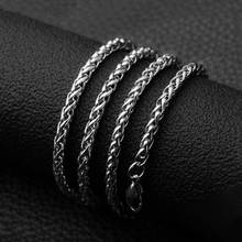 3mm 4mm 5mm 6mm Men's Link Chain Necklace 316L Stainless Steel Silver Color Male Choker Colar Jewelry Gifts 50cm 60cm 70cm 80cm 2024 - buy cheap