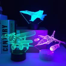 Remote Control Air Plane 3D Light LED Table Lamp Illusion Night Light 7 Colors Changing Mood Lamp 3AA Battery Powered USB Lamp 2024 - buy cheap