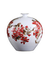 Jingdezhen-jarrón de cerámica de adorno pintado a mano, jarrón con adorno floral chino moderno, decoración para sala de estar 2024 - compra barato