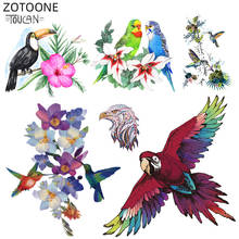 ZOTOONE мультфильм птица цветок патч гладильная аппликация Животные наклейки для одежды термоперенос для детей патчи для футболки D 2024 - купить недорого