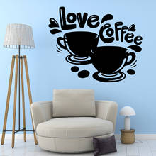 Family coffee Wall Sticker Pvc Removable vinyl Stickers Home Decoration Wallpaper 2024 - buy cheap