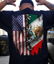 American And Mexican Flag Pride Men T Shirt Cotton S-5XL Black Men's T-Shirt Birthday Gift Men's Tee Cotton T-shirt 2024 - buy cheap