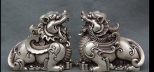 Zhmui88002840799 + + 6 ", estatua China FengShui de plata, PiXiu, unicornio, bestia, riqueza, espíritu malvado, par 2024 - compra barato