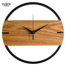 Vintage Wall Clock Modern Design Wooden Clocks for Bedroom 3D Stickers Wall Watch Home Decor Single Side Silent 12 Inch 2023 - buy cheap