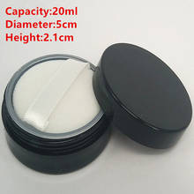Caja vacía de polvo negro transparente, frasco cosmético de 20ml, 50 unids/lote (se puede equipar con rejilla y esponja) con 8 a 10 gramos de polvo 2024 - compra barato