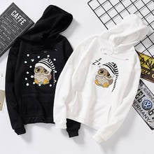 Women Owl Hoodie Autumn Long Sleeve Sweatshirt Pocket Drawstring Kawaii Hooded Solid Color Casual Pullovers Streetwear Hoody Top 2024 - buy cheap