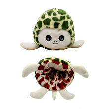 Brinquedo de pelúcia tartaruga de olho grande, brinquedo de pelúcia reversível, rolo de tartaruga, brinquedo peludo 2024 - compre barato