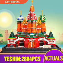 Yeshin arquitetura rua edifício da catedral de são basílio marco blocos de construção montagem tijolos brinquedos crianças presentes engraçados 2024 - compre barato