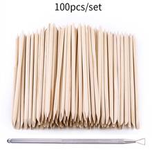 100pcs/set 50pcs/set Women Lady Double End Nail Art Wood Stick Cuticle Pusher Remover Pedicure Professional Nail Art Tool Set 2024 - купить недорого