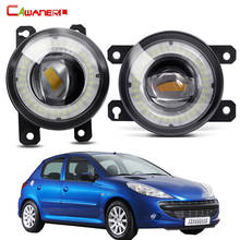 2 X Car Front Bumper LED Fog Light Assembly Angel Eye Daytime Running Light DRL 30W 8000LM 12V For Peugeot 206 206+ 2009-2012 2024 - buy cheap