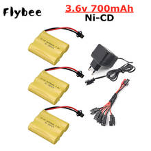 3.6v 700mah NiCD Battery For RC Toy Car GUN TANK Trucks Trains Boats RC Toys Model Battery 3.6V Battery Pack SM Plug 2024 - buy cheap