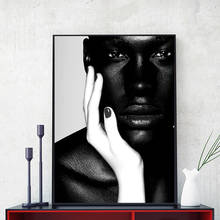 Pintura a óleo para homens, preto, branco, nude, africano, arte, quadros, posteres e impressões, imagem de parede escandinavo para sala de estar 2024 - compre barato