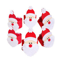 4 шт. Рождество 3D Санта Клаус нетканые кольца для салфеток Салфетка Держатель Вечерние Банкетный Декор для обеденного стола для дома Рождественский ужин 2024 - купить недорого