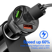 Cargador USB QC 3,0 para coche, adaptador de carga rápida para iPhone, teléfono móvil, cargador de coche para motocicleta 2024 - compra barato