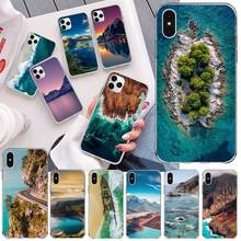 Bela montanha mar ilha telefone caso capa para iphone 11 pro xs max 8 7 6s plus x 5S se 2020 xr capa 2024 - compre barato