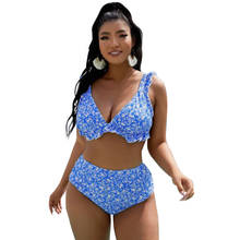 2022 Women Bikinis Set  Push Up Swimwear Plus Size High Waist Swimsuit Larges Big Plussize Swimming Suits Bathing Beachwear New 2024 - buy cheap