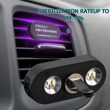 Purificador de aire portátil para coche, lámpara LED de emergencia, germicida, salida de aire, esterilizador de luz UV 2024 - compra barato