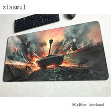 Mousepad guerra trovão 800x400x3mm, tapetes grossos de computador, acessórios de jogos, bloqueado, teclado, jogos, pc gamer 2024 - compre barato