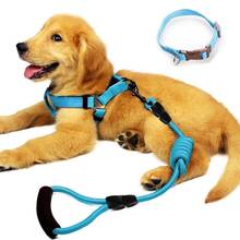 FML-Conjunto de arnés y correa para mascotas, Collar de nailon de alta resistencia para perros pequeños, medianos y grandes, correas para entrenamiento, caminar y correr 2024 - compra barato