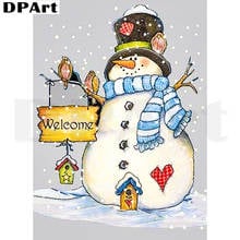 Diamond Painting Full Square/Round Drill Snowman 5D Daimond Painting Embroidery Cross Stitch Kit Mosaic Rhinestone Picture L354 2024 - buy cheap