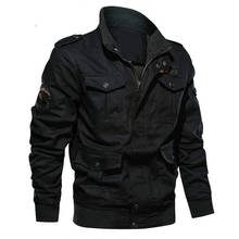 Военная тактическая куртка для мужчин, 2019, хлопковая армейская вышивка, Повседневная летная куртка ВВС, hombre размера плюс 6XL, куртка-бомбер 2024 - купить недорого
