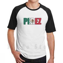 Camiseta 100% de algodón de tamaño grande, camiseta artesanal de Sergio DEC Perez Racing Point Force, productos para fanáticos de la India, 2020 2024 - compra barato