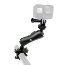 Motorcycle Handlebar Rear Mirror Rail Stand Bracket 1/4 Tripod Adapter for GoPro DJI Osmo Action2 Camera Adjustable Holder Mount 2024 - buy cheap