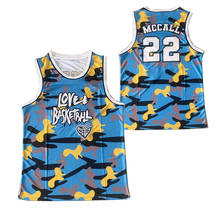 Bg amor basquete 22 mccall camisa bordado costura ao ar livre esportes hip-hop cultura filme verão jerseys 2021 novo estilo 2024 - compre barato