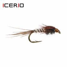 ICERIO-8 Uds. Mayfly, ninfas y moscas emergentes, trucha, señuelos de pesca con mosca #12 2024 - compra barato