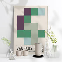 Bauhaus Exhibition Design Wall Art, Bauhaus Tetragonum Combination Pattern Prints Poster, Nordic Style Home Kids Room Wall Decor 2024 - buy cheap