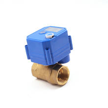 Válvula de esfera elétrica ajustável com cabo de 2 vias, dn25 g1 "bsp, válvula de controle motorizada de latão, tamanhos cr04/cr03