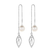 Gold Silver Color Twist Ear Line Earrings for Women Ladies Long Tassel Chain Simulated Pearl Drop Dangle Earring Jewelry Gifts 2024 - buy cheap